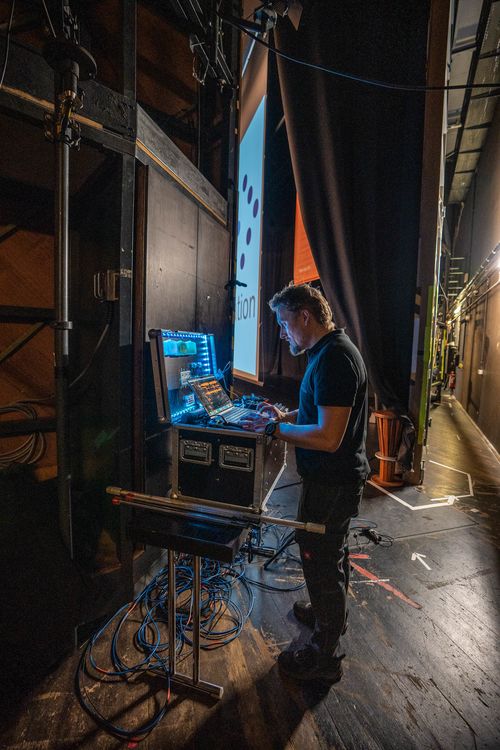 Modern Juggling Backstage bei Show Vorbereitungen